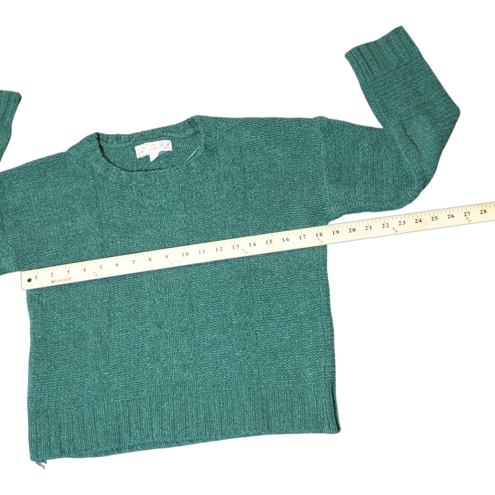 Pink Republic Chunky Knit Emerald Sweater Sz Junior XL Round Neck Dolman Sleeve - Picture 9 of 12